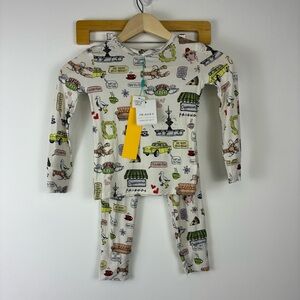 Posh Peanut x FRIENDS Graphic 2 piece bamboo pajama set size 5